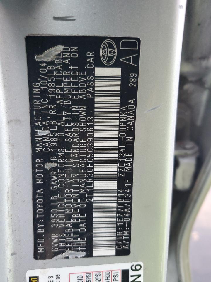 2005 Toyota Corolla Matrix Base VIN: 2T1LR30E05C390613 Lot: 91686875