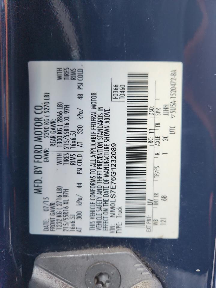 2016 Ford Transit Connect Xl VIN: NM0LS7E76G1232089 Lot: 91376715