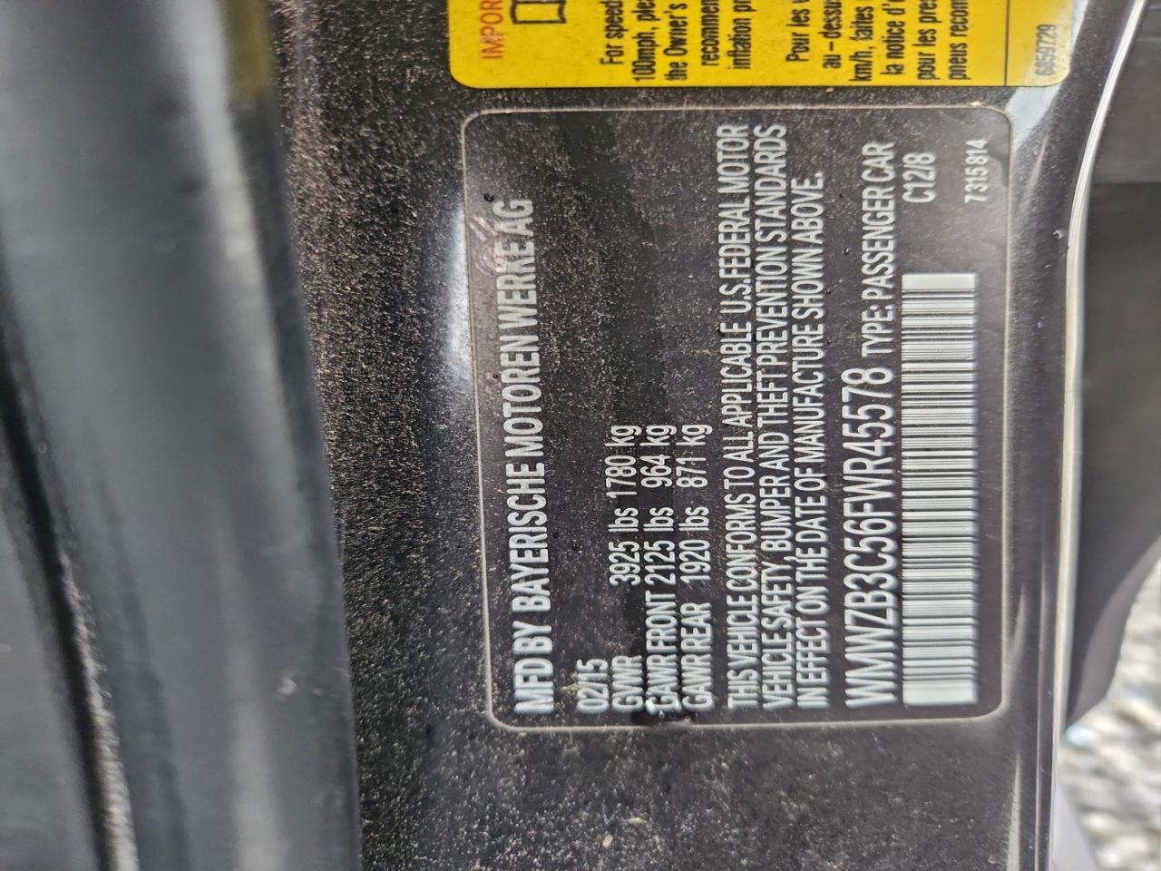 2015 Mini Cooper Countryman VIN: WMWZB3C56FWR45578 Lot: 93852585