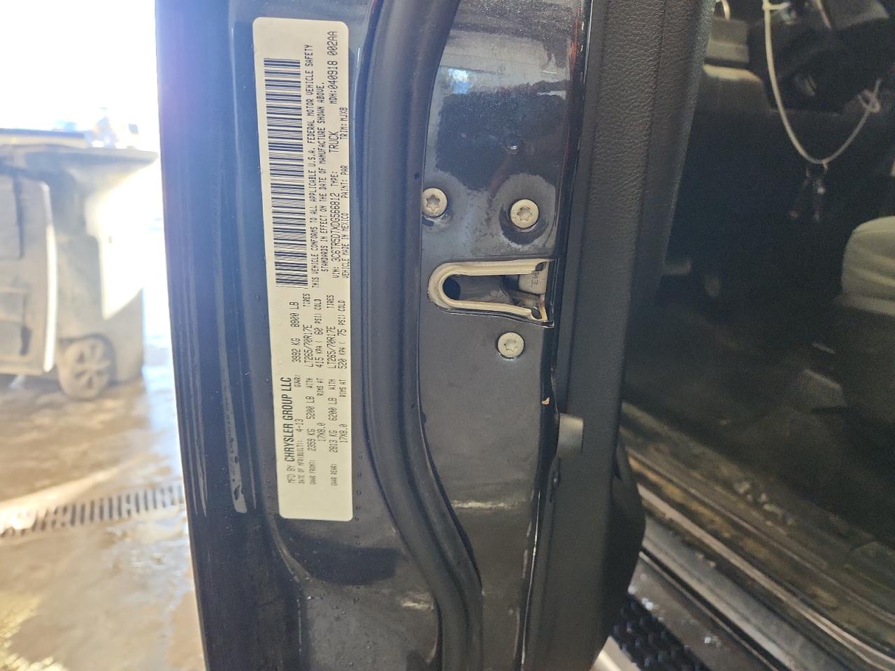 2013 Ram 2500 Slt VIN: 3C6TR5DTXDG566812 Lot: 92276815