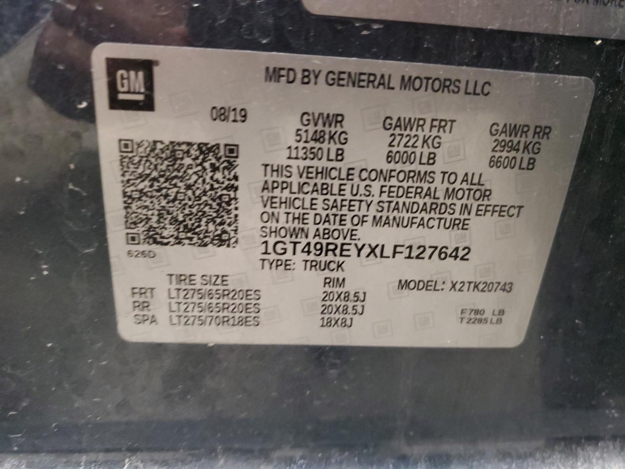 2020 GMC Sierra K2500 Denali VIN: 1GT49REYXLF127642 Lot: 91323805