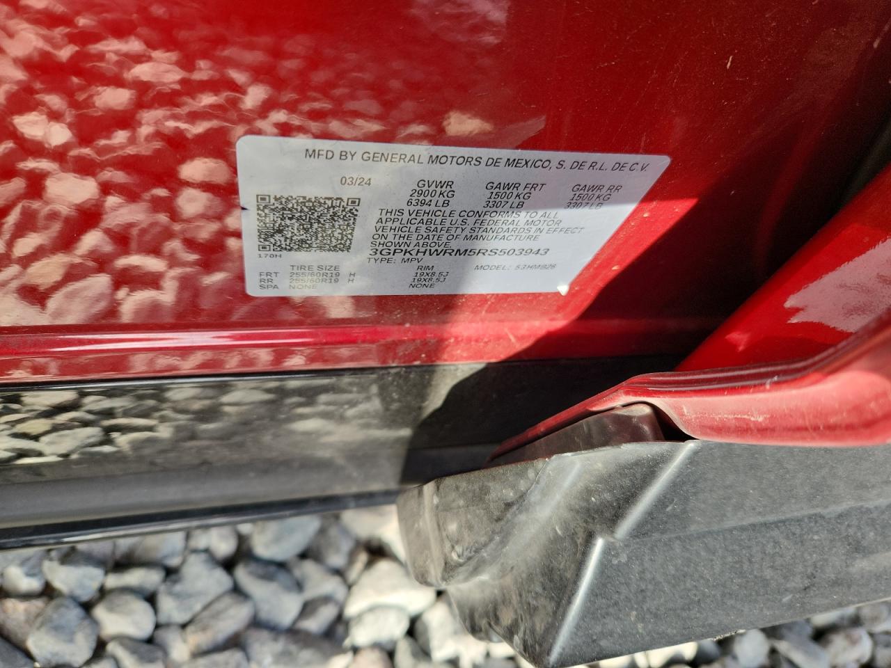 2024 Honda Prologue Tour VIN: 3GPKHWRM5RS503943 Lot: 91788235