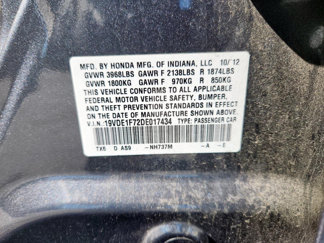 2013 Acura Ilx 20 Tech VIN: 19VDE1F72DE017434 Lot: 91187575