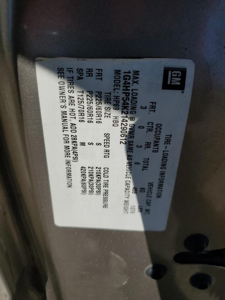 2001 Buick Lesabre Custom VIN: 1G4HP54K214290612 Lot: 92285575