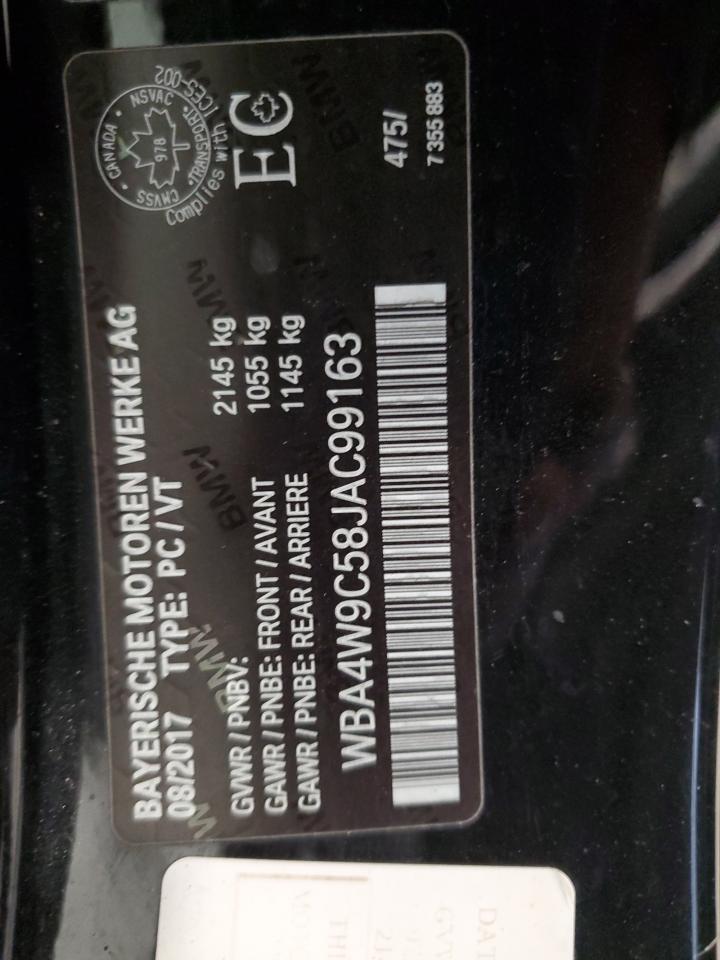 2018 BMW 440Xi VIN: WBA4W9C58JAC99163 Lot: 93436015