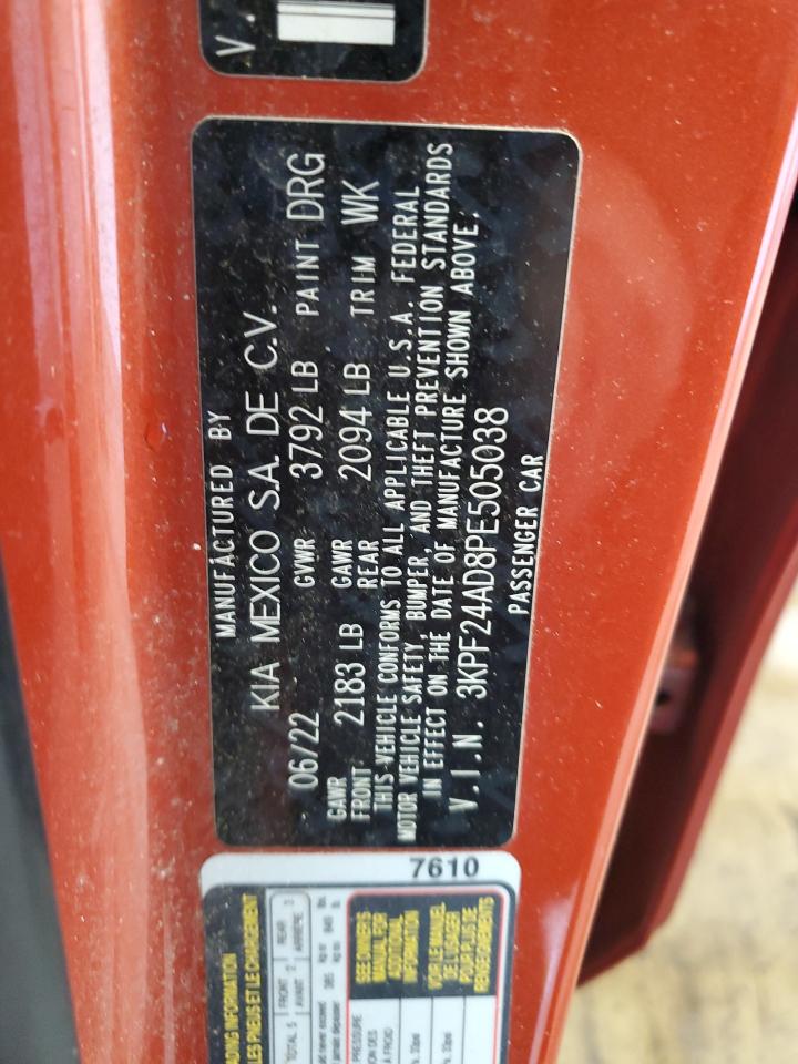 2023 Kia Forte Lx VIN: 3KPF24AD8PE505038 Lot: 92604445