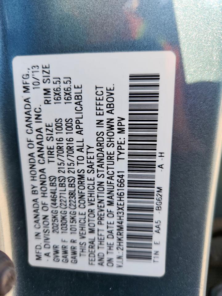 2014 Honda Cr-V Lx VIN: 2HKRM4H3XEH616641 Lot: 91263275