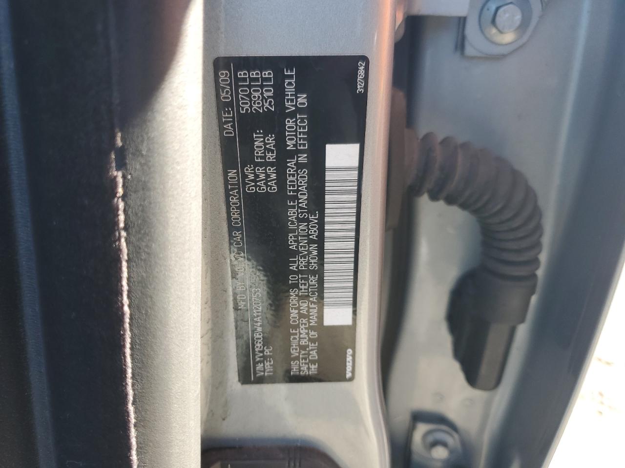 2010 Volvo V70 3.2 VIN: YV1960BW4A1120753 Lot: 91443825