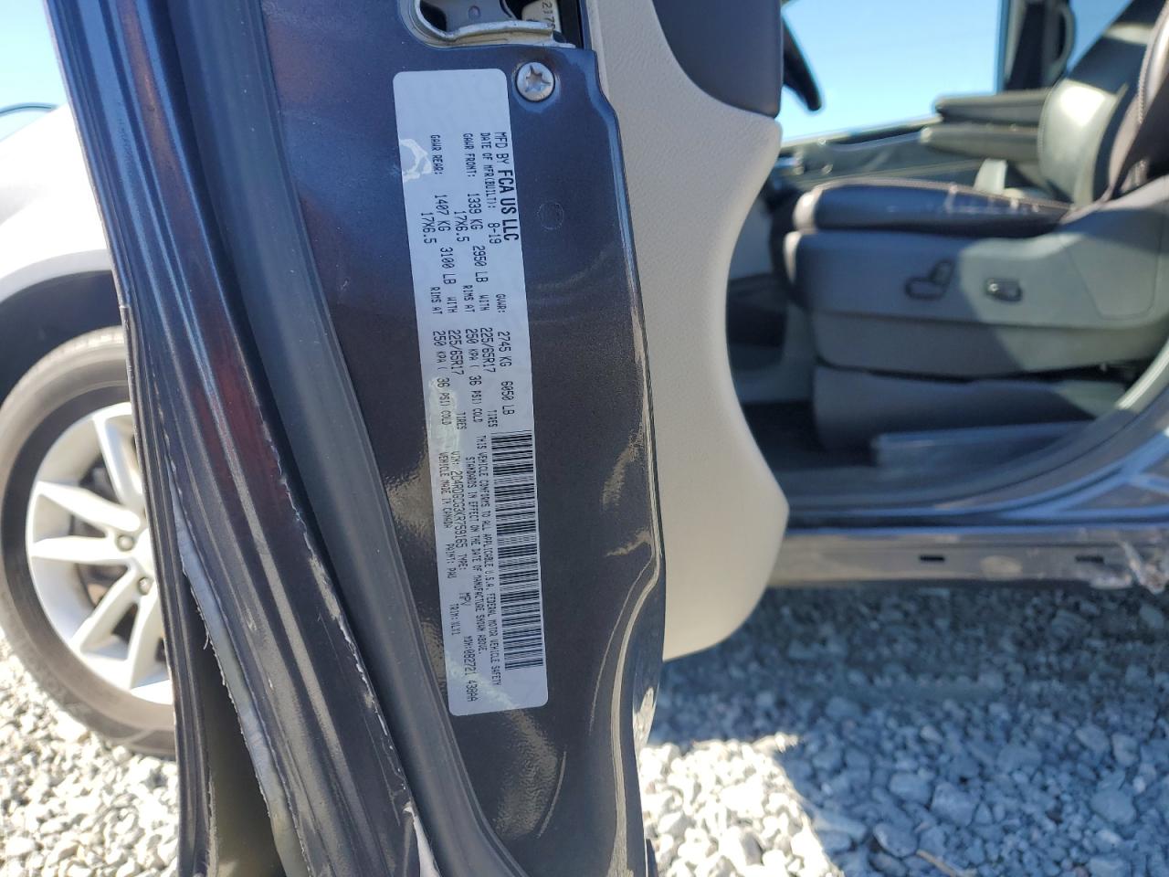 2019 Dodge Grand Caravan Sxt VIN: 2C4RDGCG3KR759165 Lot: 92252475