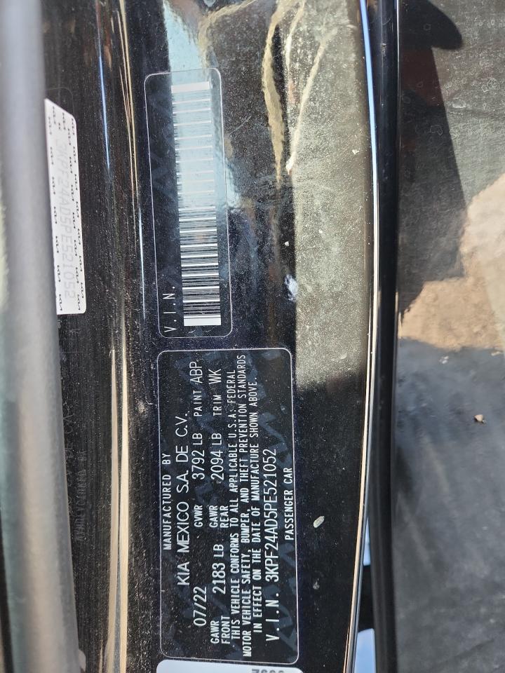 2023 Kia Forte Lx VIN: 3KPF24AD5PE521052 Lot: 91353675