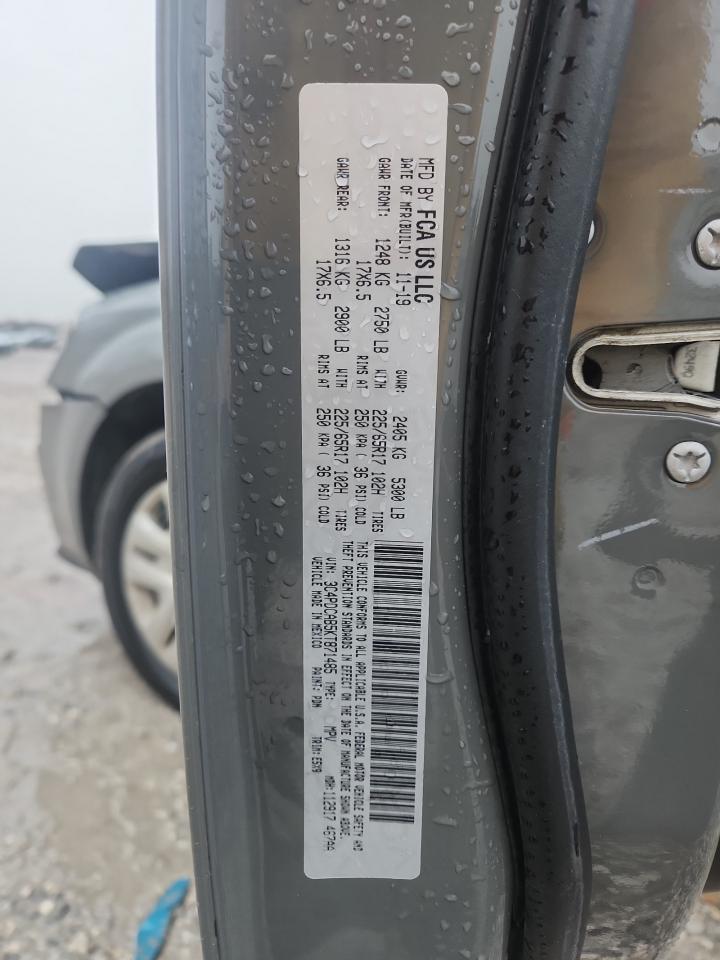 2019 Dodge Journey Se VIN: 3C4PDCAB5KT871485 Lot: 93749575