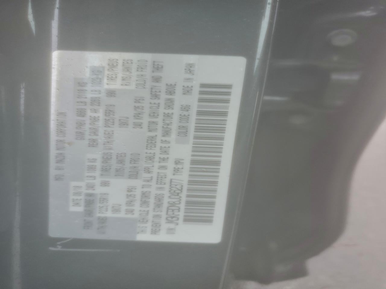 2018 Mazda Cx-5 Grand Touring VIN: JM3KFBDM8J0462377 Lot: 93715505