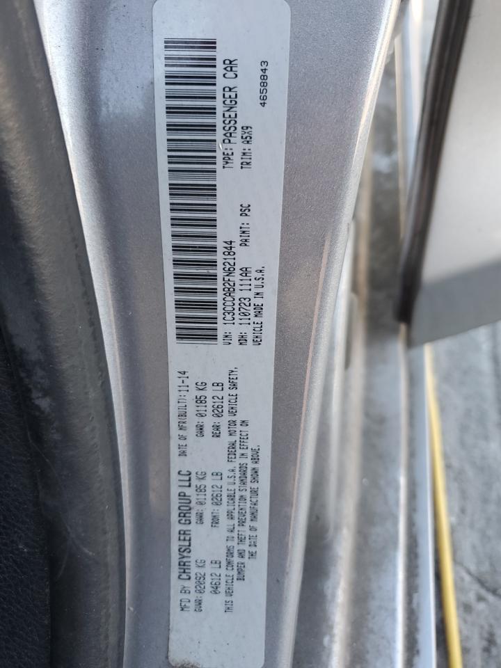 2015 Chrysler 200 Limited VIN: 1C3CCCAB2FN621844 Lot: 91848585