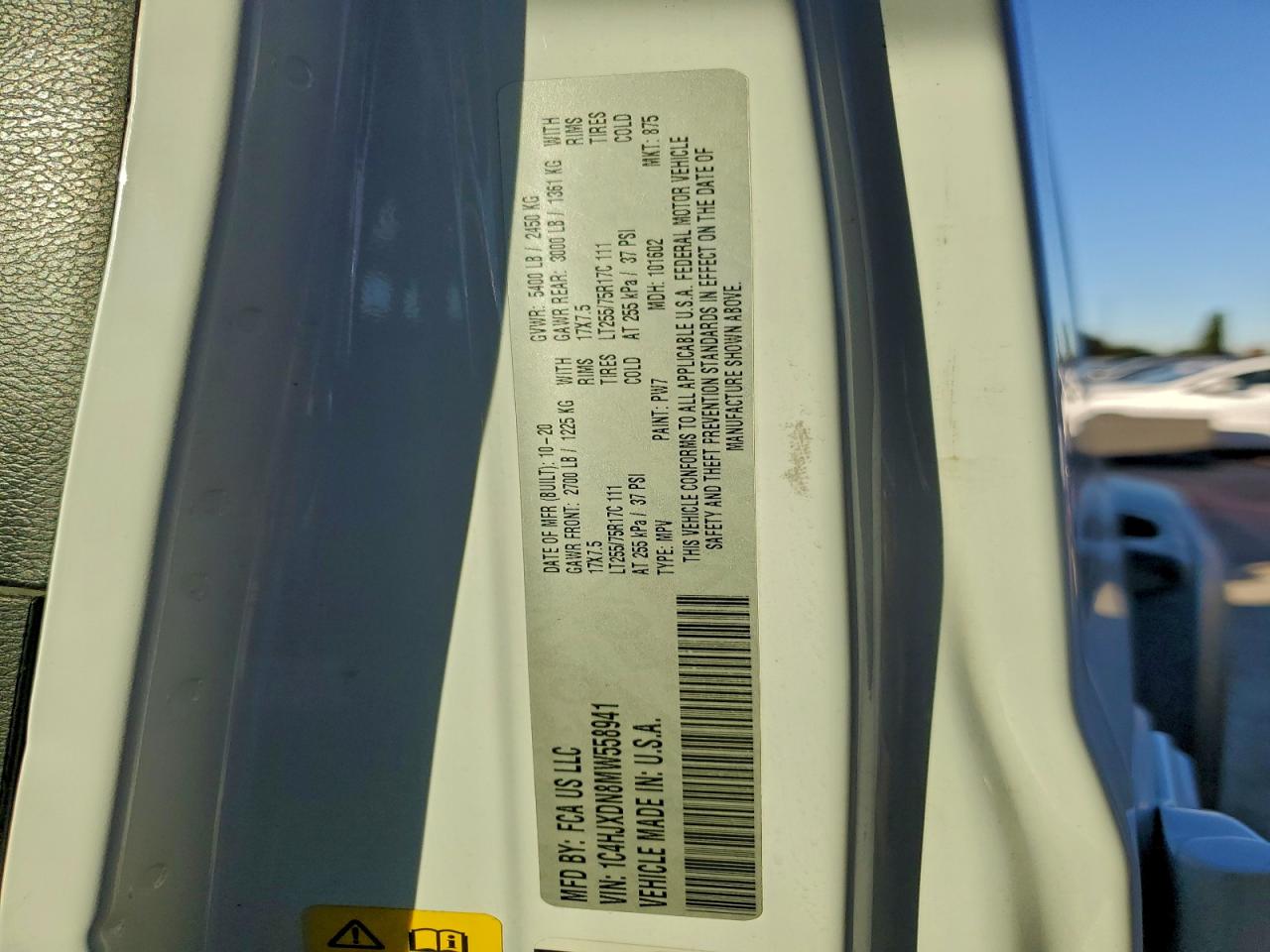 2021 Jeep Wrangler Unlimited Sport VIN: 1C4HJXDN8MW558941 Lot: 94762585