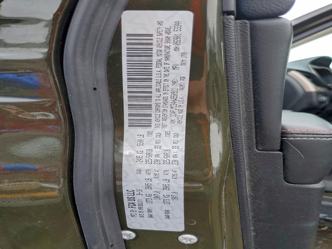 2017 Jeep Cherokee Latitude VIN: 1C4PJMCS4HW550911 Lot: 94474225