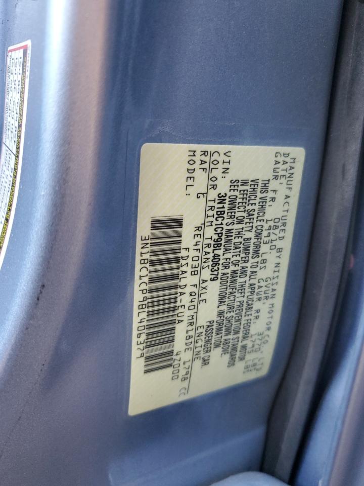 2011 Nissan Versa S VIN: 3N1BC1CP9BL406379 Lot: 91444905