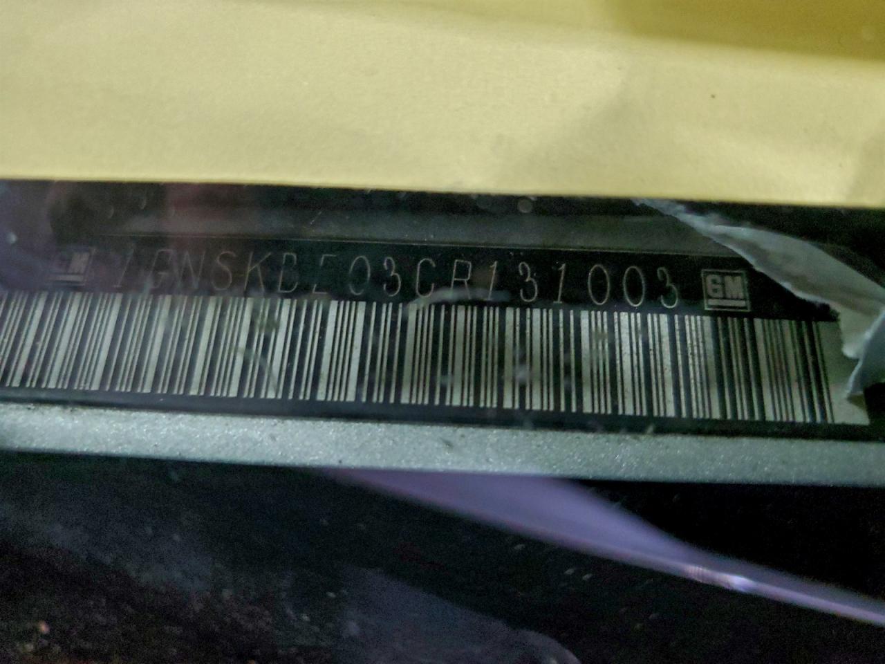 2012 Chevrolet Tahoe K1500 Lt VIN: 1GNSKBE03CR131003 Lot: 94646825