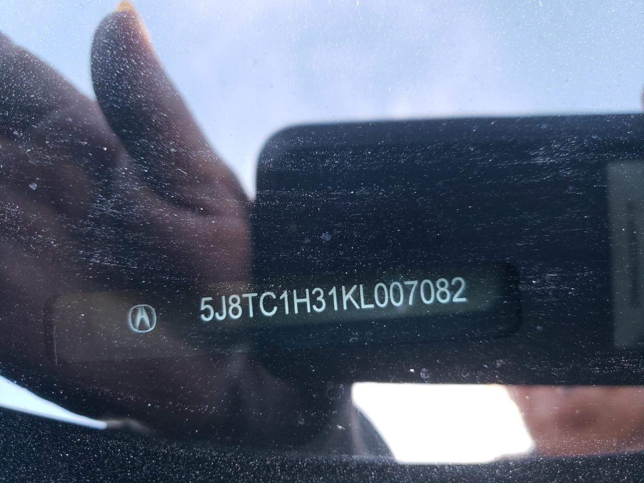 2019 Acura Rdx VIN: 5J8TC1H31KL007082 Lot: 91168345