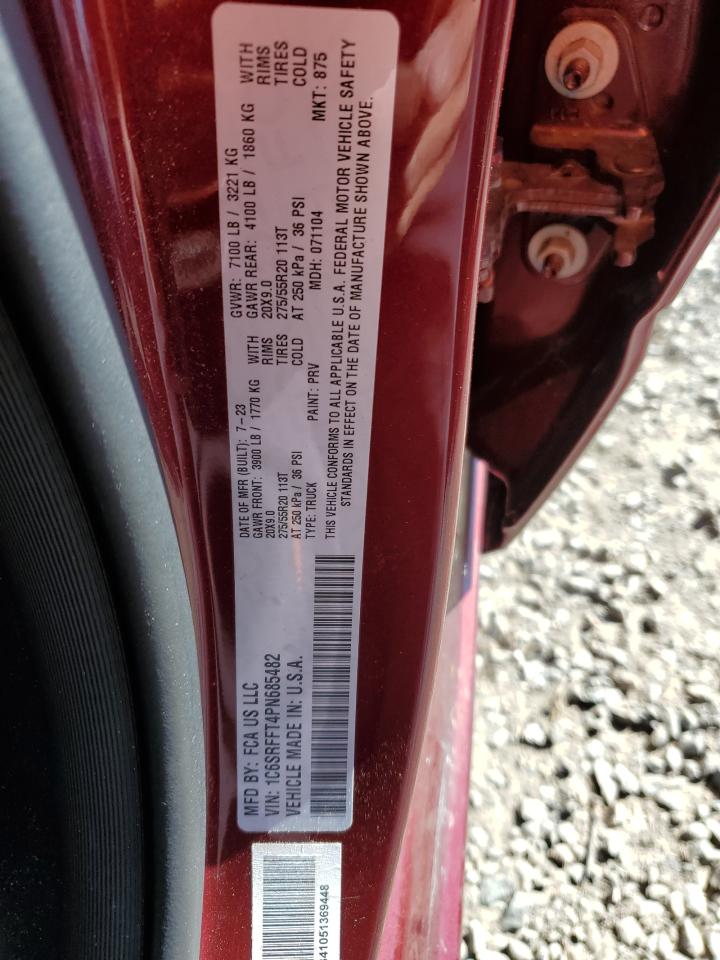 2023 Ram 1500 Big Horn/Lone Star VIN: 1C6SRFFT4PN685482 Lot: 92223445