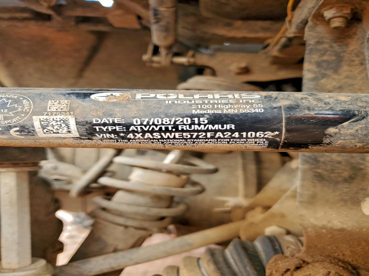 2015 Polaris Sportsman X2 570 Eps VIN: 4XASWE572FA241062 Lot: 93665325