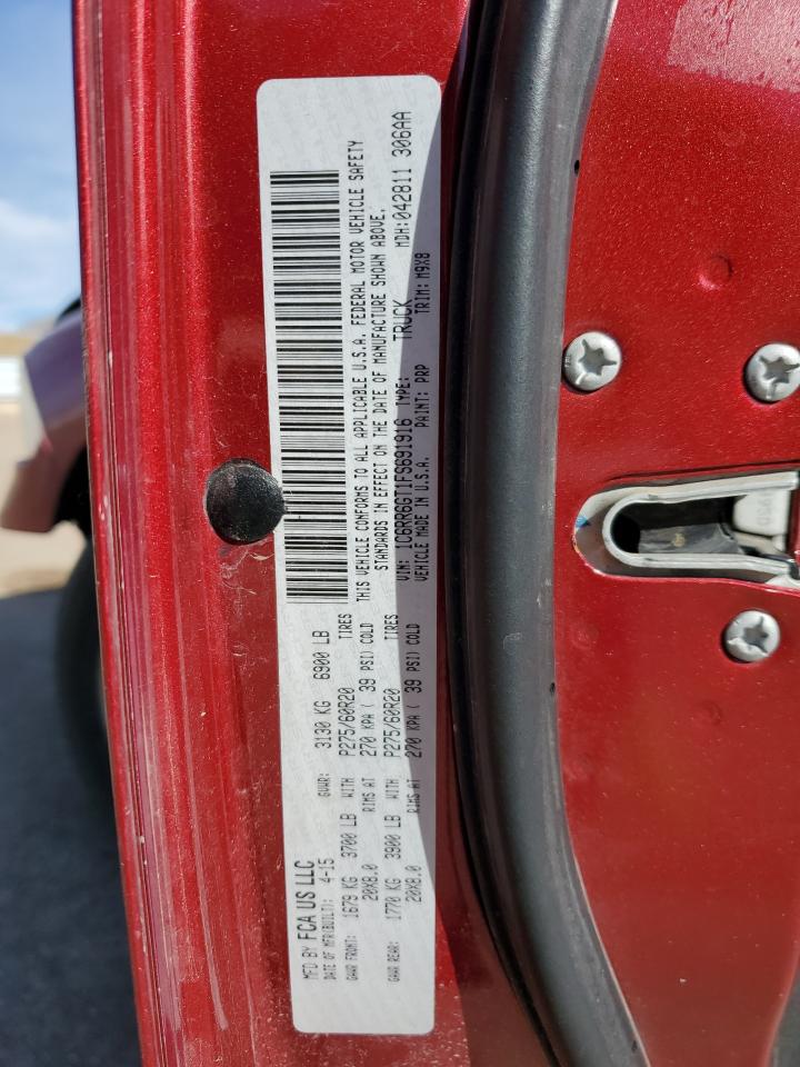 2015 Ram 1500 Slt VIN: 1C6RR6GT1FS691916 Lot: 93381145