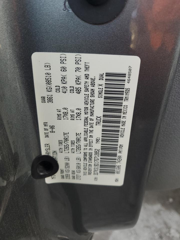 2007 Dodge Ram 1500 VIN: 3D7KS19D17G712852 Lot: 92343645