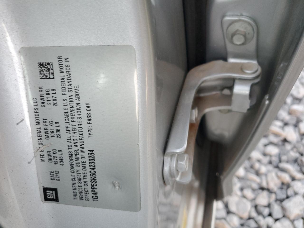 2012 Buick Verano VIN: 1G4PP5SK6C4230284 Lot: 90734135