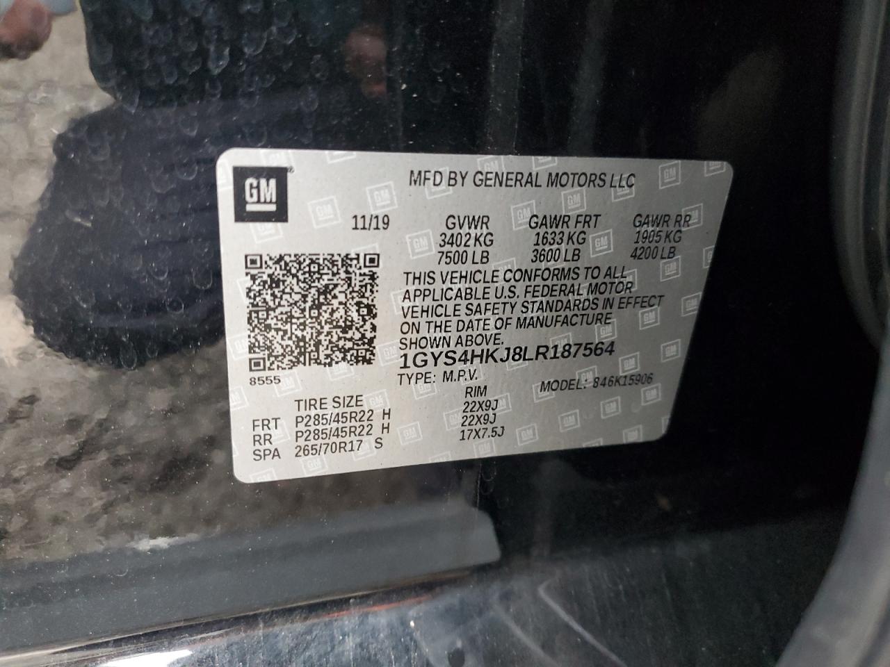 2020 Cadillac Escalade Esv Luxury VIN: 1GYS4HKJ8LR187564 Lot: 92470695