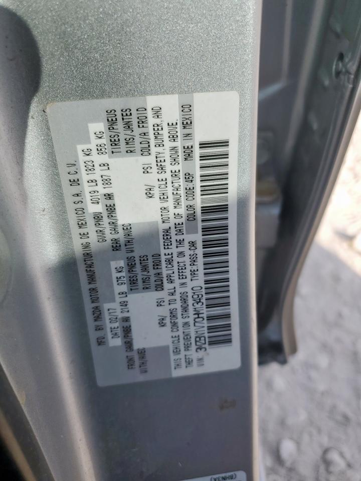 2017 Mazda 3 Touring VIN: 3MZBN1V70HM134910 Lot: 92647755