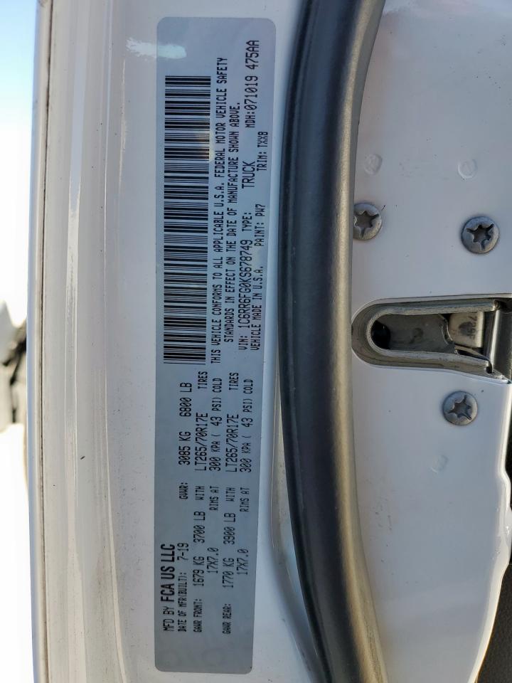 2019 Ram 1500 Classic Tradesman VIN: 1C6RR6FG0KS678749 Lot: 92250645