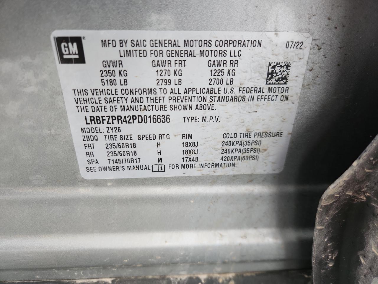 2023 Buick Envision Essence VIN: LRBFZPR42PD016636 Lot: 93003125