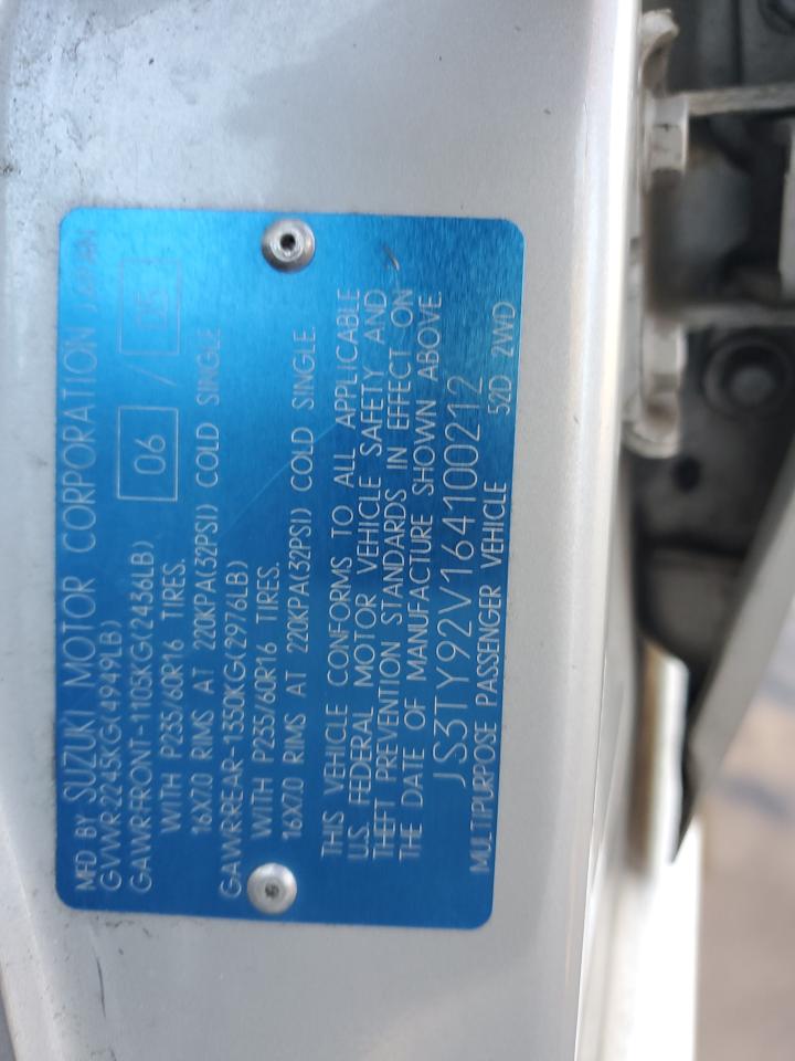 2006 Suzuki Xl7 VIN: JS3TY92V164100212 Lot: 93675605