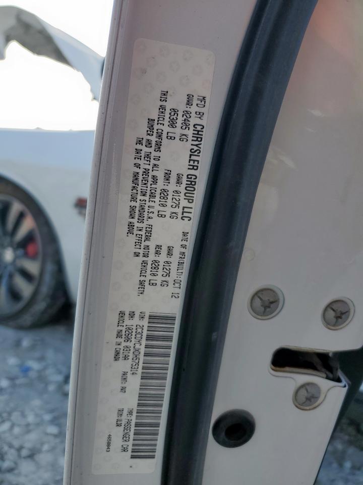 2013 Dodge Challenger Srt-8 VIN: 2C3CDYCJXDH575314 Lot: 93190125