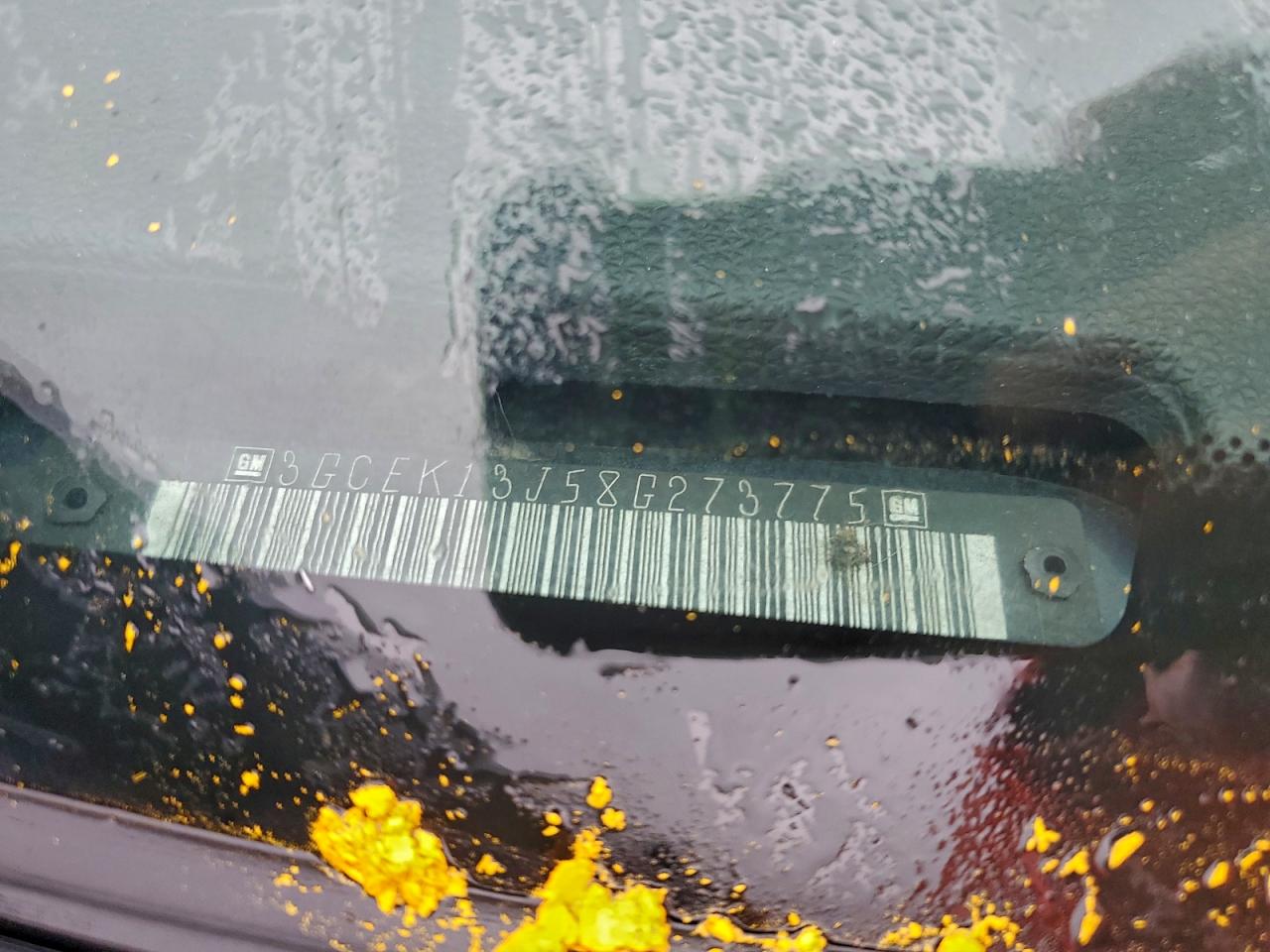 2008 Chevrolet Silverado K1500 VIN: 3GCEK13J58G273775 Lot: 94235825