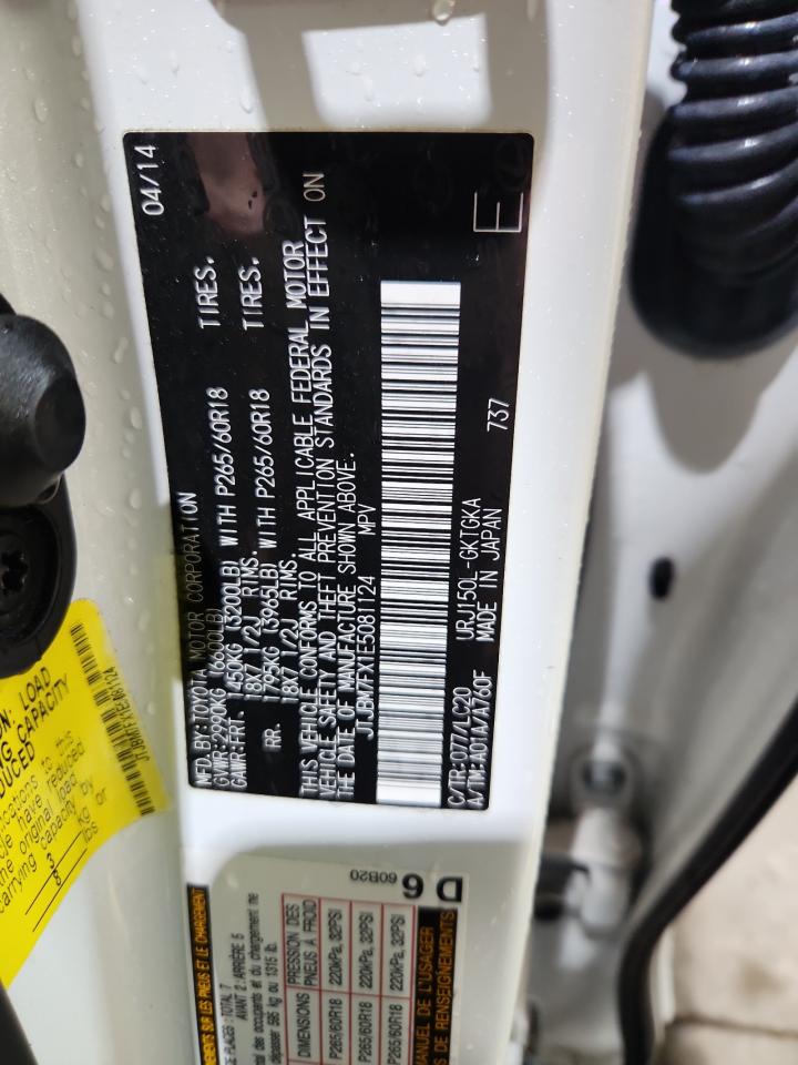 2014 Lexus Gx 460 VIN: JTJBM7FX1E5081124 Lot: 92946485