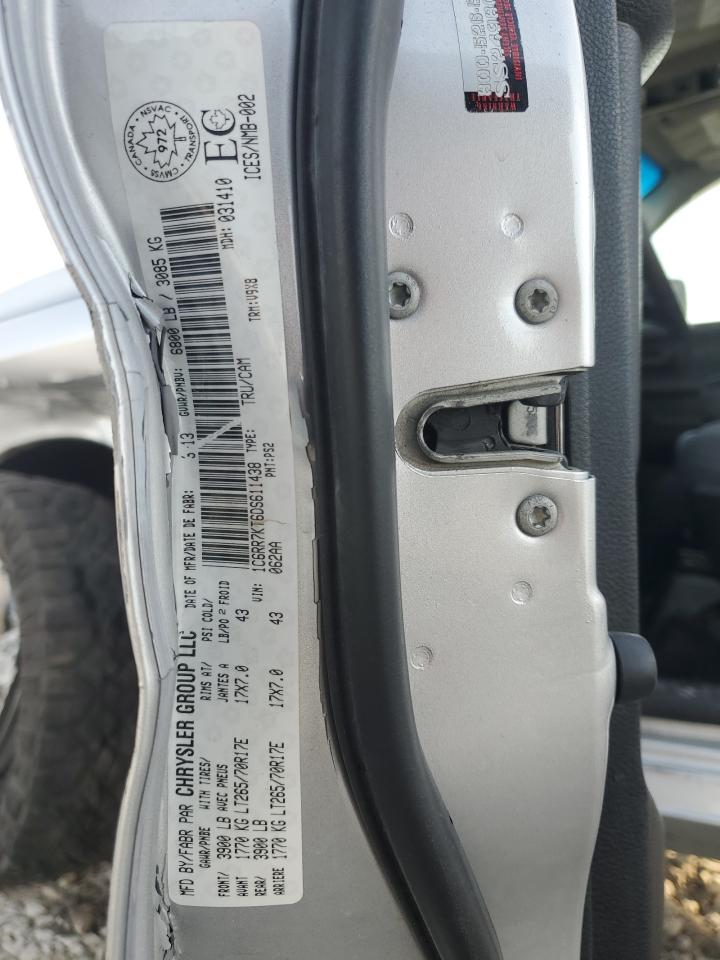 2013 Ram 1500 St VIN: 1C6RR7KT6DS611438 Lot: 92473525