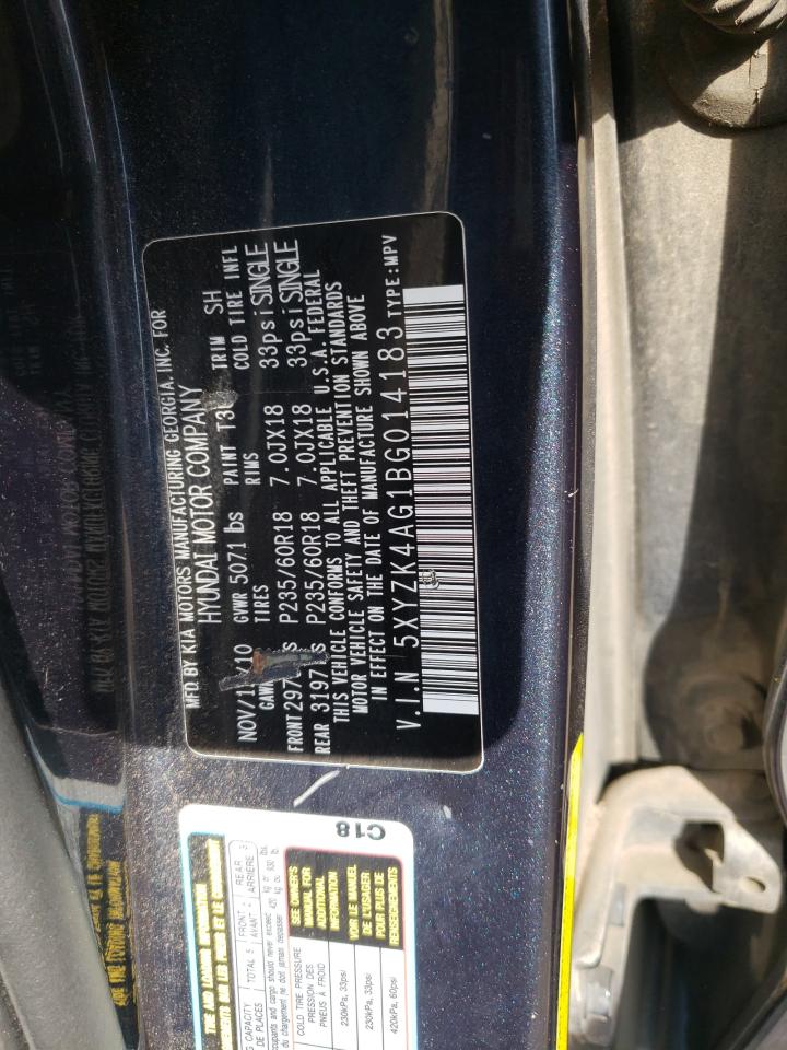 2011 Hyundai Santa Fe Limited VIN: 5XYZK4AG1BG014183 Lot: 92590095