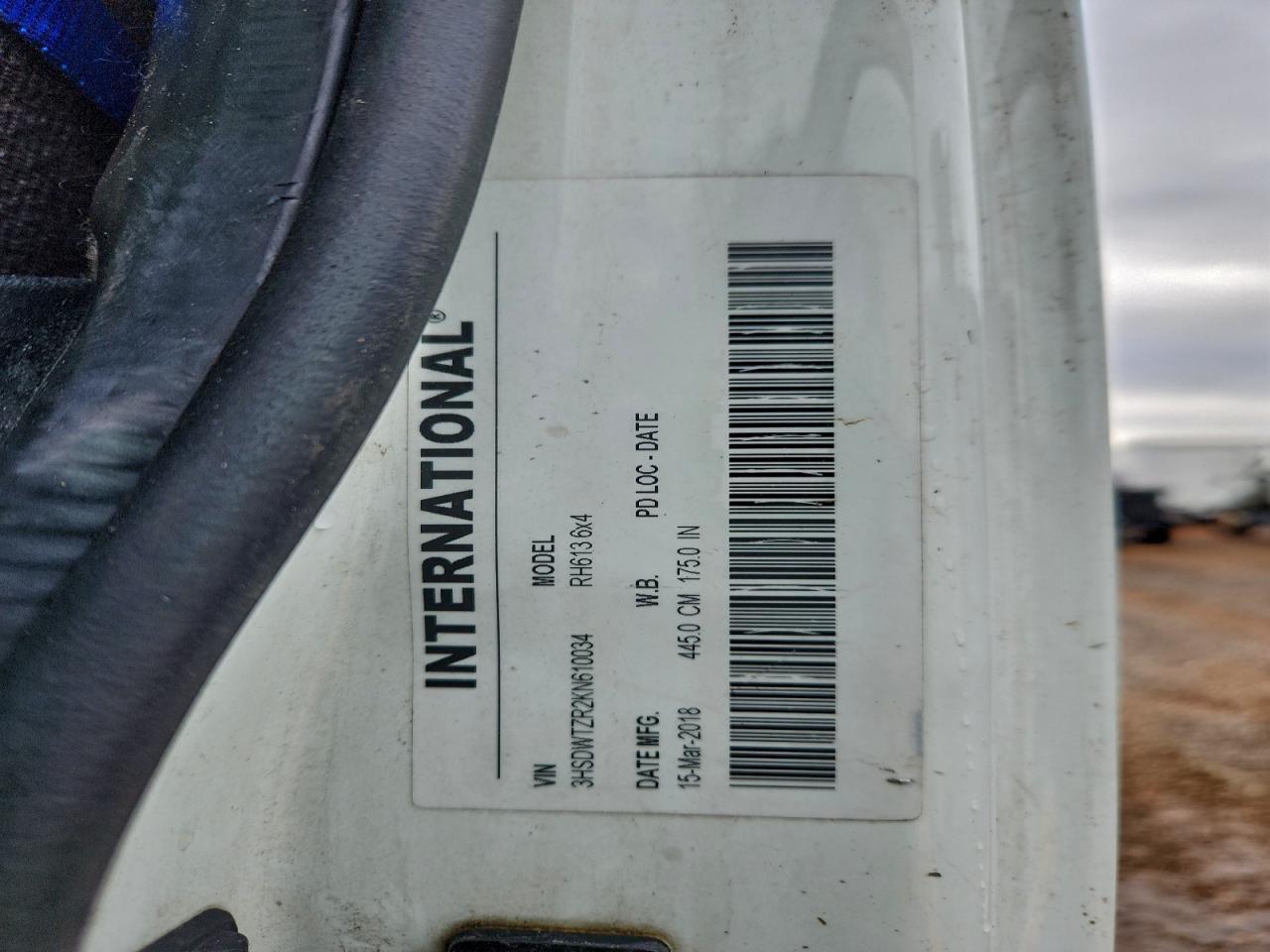 2019 International Rh613 VIN: 3HSDWTZR2KN610034 Lot: 93661915