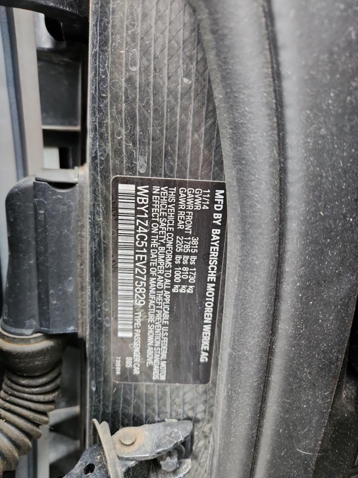 2014 BMW I3 Rex VIN: WBY1Z4C51EV275829 Lot: 93252665