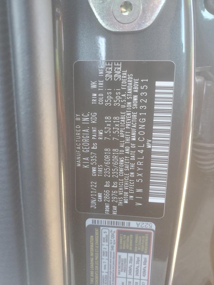 2022 Kia Sorento S VIN: 5XYRL4LC0NG132351 Lot: 92421825