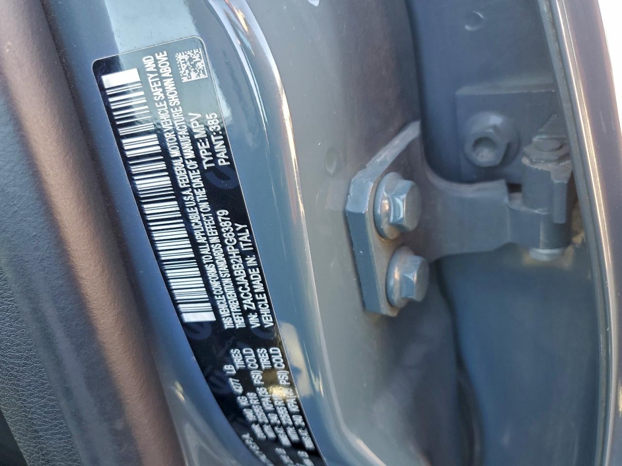 2017 Jeep Renegade Latitude VIN: ZACCJABB2HPG63879 Lot: 94126985