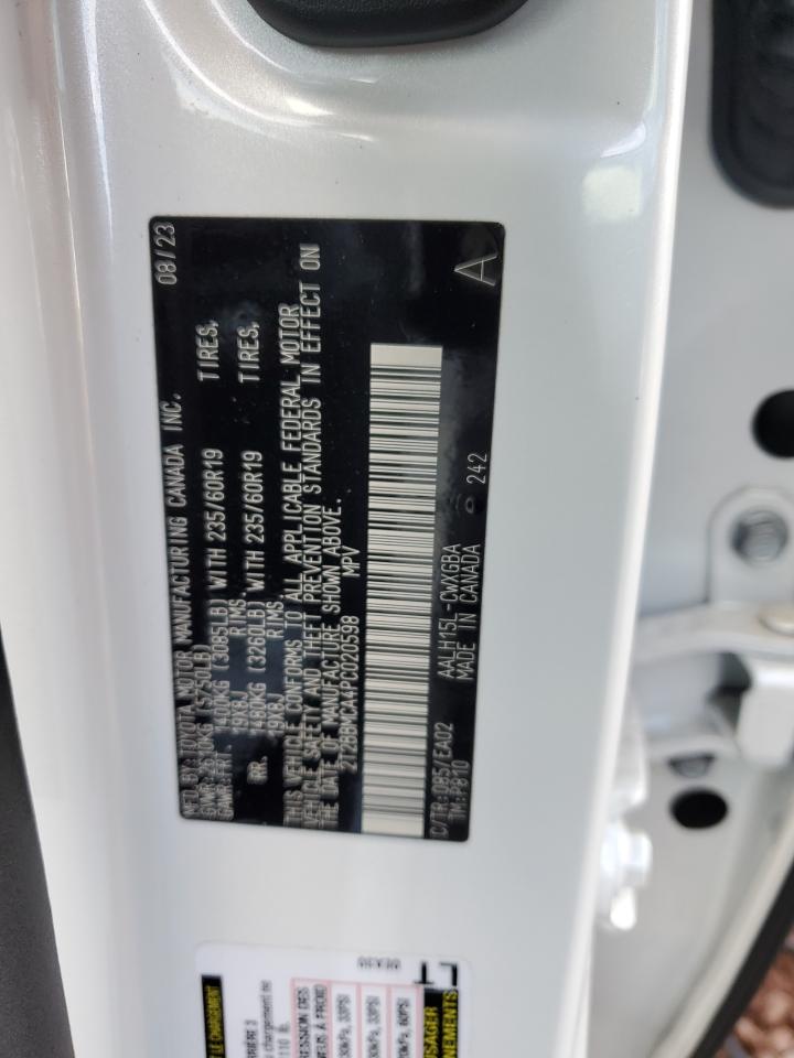 2023 Lexus Rx 350H Base VIN: 2T2BBMCA4PC020598 Lot: 93259065