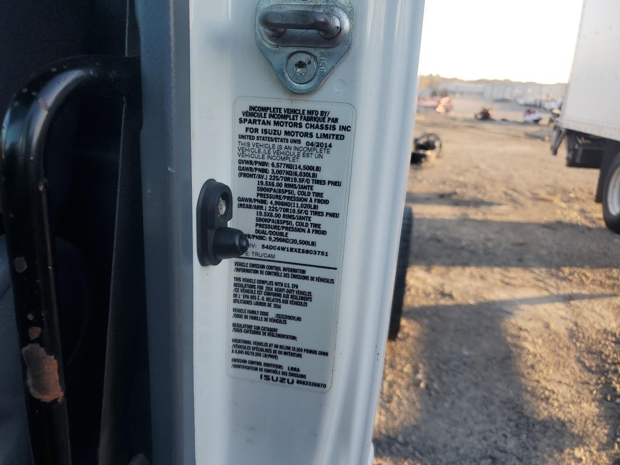 2014 Isuzu Npr Hd Truck Cab And Chassis VIN: 54DC4W1BXES803751 Lot: 91220845