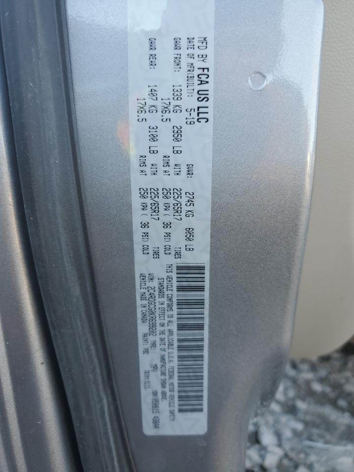 2019 Dodge Grand Caravan Sxt VIN: 2C4RDGCG0KR699202 Lot: 91455045