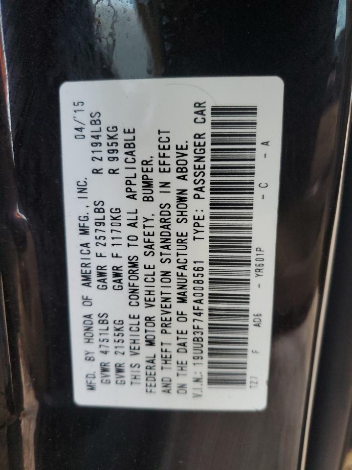 2015 Acura Tlx Advance VIN: 19UUB3F74FA008561 Lot: 91312765