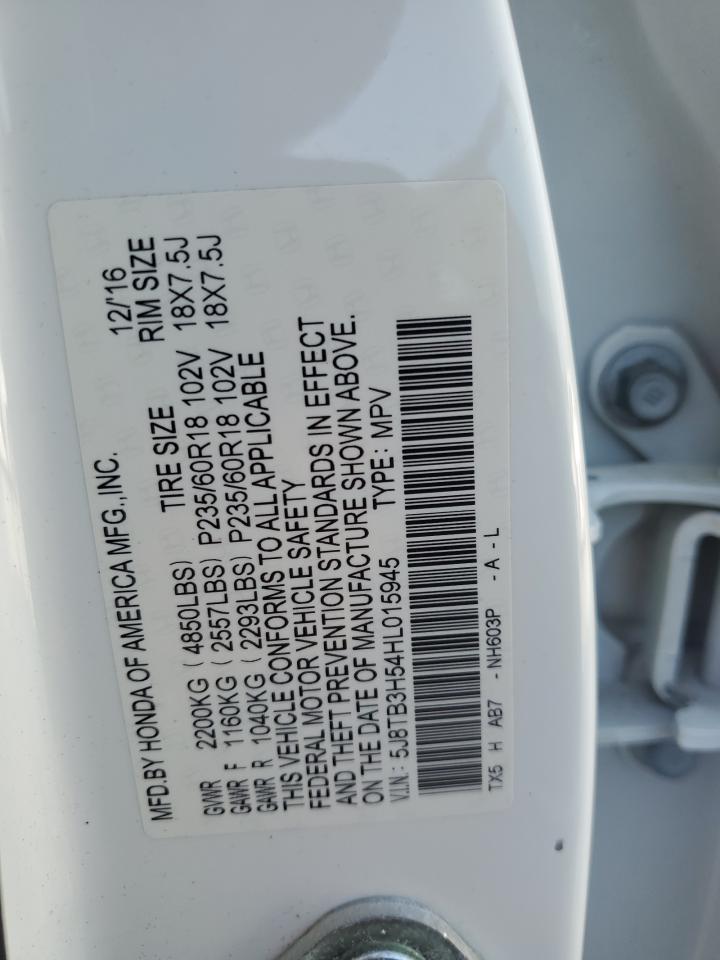 2017 Acura Rdx Technology VIN: 5J8TB3H54HL015945 Lot: 93365755