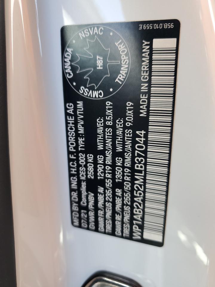 2021 Porsche Macan S VIN: WP1AB2A52MLB37044 Lot: 91992715