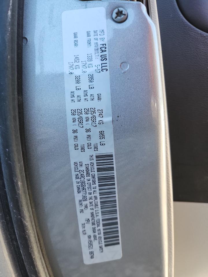 2017 Chrysler Pacifica Touring L VIN: 2C4RC1BG6HR771028 Lot: 91362235