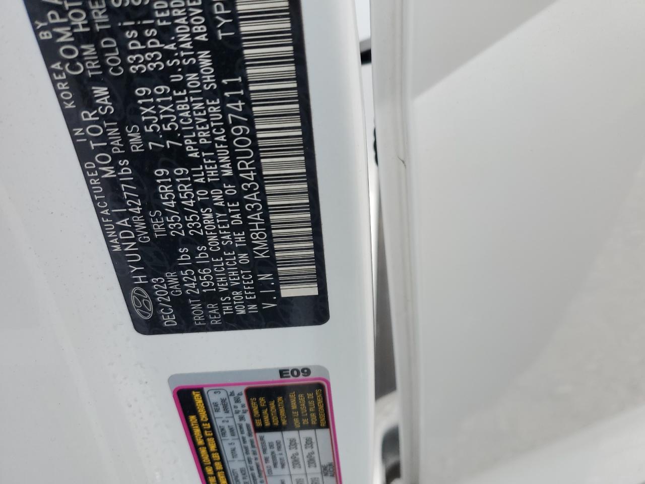 2024 Hyundai Kona N Line VIN: KM8HA3A34RU097411 Lot: 93730045