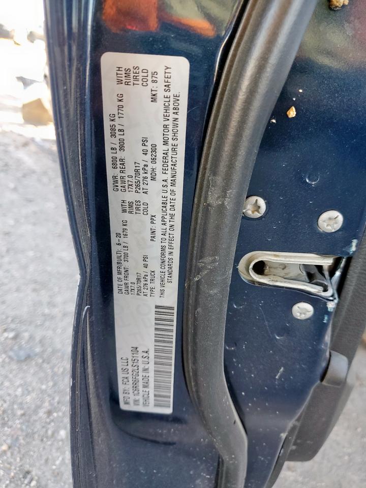 2020 Ram 1500 Classic Tradesman VIN: 1C6RR6FG2LS151104 Lot: 91289845